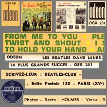 THE BEATLES DISCOGRAPHY FRANCE 1965 09 01 LES BEATLES DANS LEURS 14 PLUS GRANDS SUCCÈS  - A - B  - BLUE ODEON OSX 231 - pic 6