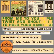 THE BEATLES DISCOGRAPHY FRANCE 1965 09 01 LES BEATLES DANS LEURS 14 PLUS GRANDS SUCCÈS  - C  - ORANGE ODEON OSX 231 - pic 6