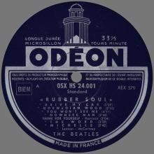 THE BEATLES DISCOGRAPHY FRANCE 1965 12 21 RUBBER SOUL - A - BLUE ODEON EMI OSX HS 24 001 - pic 5