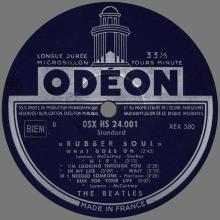 THE BEATLES DISCOGRAPHY FRANCE 1965 12 21 RUBBER SOUL - A - BLUE ODEON EMI OSX HS 24 001 - pic 6