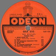 THE BEATLES DISCOGRAPHY FRANCE 1965 12 21 RUBBER SOUL - B - C - ORANGE ODEON OSX 232 - pic 7