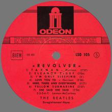 THE BEATLES DISCOGRAPHY FRANCE 1966 09 15 REVOLVER  - B - C - RED ODEON LSO 105 - pic 9