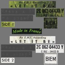 THE BEATLES DISCOGRAPHY FRANCE 1970 05 11 LET IT BE - D 1 - APPLE - T 2C 062- 04433 Y - pic 5