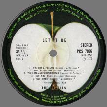 THE BEATLES DISCOGRAPHY FRANCE 1970 05 11 LET IT BE - K - APPLE  - PCS 7096 - 1973 EXPORT UK - pic 1