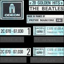 THE BEATLES DISCOGRAPHY FRANCE 1979 05 00 THE BEATLES 20 GOLDEN HITS - 2C070-07030 - pic 6