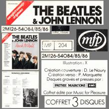 THE BEATLES DISCOGRAPHY FRANCE 1982 00 00 THE BEATLES &JOHN LENNON ROCK N ROLL - BOXED SET - MFP - 2M126-54084⁄85⁄86 - pic 1