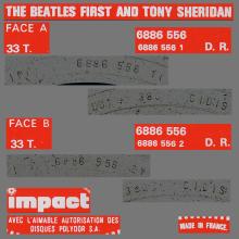 THE BEATLES DISCOGRAPHY FRANCE 1982 THE BEATLES FIRST AND TONY SHERIDAN - B - IMPACT 6886 556 -1 - pic 6