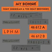 THE BEATLES DISCOGRAPHY GERMANY 1962 04 00 MY BONNIE - A - ORANGE POLYDOR - LPHM 46612 - MONO - pic 5
