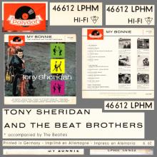 THE BEATLES DISCOGRAPHY GERMANY 1962 04 00 MY BONNIE - A - ORANGE POLYDOR - LPHM 46612 - MONO - pic 6