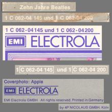 THE BEATLES DISCOGRAPHY GERMANY 1972 10 00  ZEHN JAHRE BEATLES - G - BLUE LABEL - 1C 062-04145 - 1C 062 04200 - pic 15