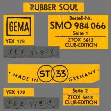 THE BEATLES DISCOGRAPHY GERMANY 1965 12 00 RUBBER SOUL - A - ORANGE LABEL - SMO 984 066 - CLUB-EDITION - pic 5
