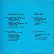 THE BEATLES DISCOGRAPHY GERMANY 1972 04 00 - MUSIC FOR PLEASURE - THE BEATLES' GREATEST/ RUBBER SOUL -1C 062-04207 /1C 062-04115 - pic 1