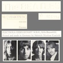 THE BEATLES DISCOGRAPHY GERMANY-SWEDEN 1979 00 00 THE BEATLES (WHITE ALBUM)  - 1C 172-04173⁄4 - WHITE VINYL - pic 3