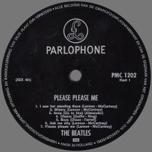 THE BEATLES DISCOGRAPHY HOLLAND 1963 03 00 - 1963 -THE BEATLES PLEASE PLEASE ME - PARLOPHONE - PMC 1202 - pic 3