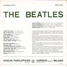 THE BEATLES DISCOGRAPHY ITALY 1964 02 04 ⁄ 1964 I FAVOLOSI BEATLES - PMCQ 31503 - pic 1