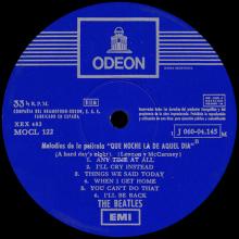 THE BEATLES DISCOGRAPHY SPAIN 1964 10 10 ⁄ 1969 QUE NOCHE LA DE AQUEL DIA - MOCL 122 ⁄ 1J 060 - 04.145 M - pic 4