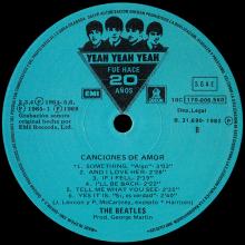 THE BEATLES DISCOGRAPHY SPAIN 1982 00 00 THE BEATLES CANCIONES DE AMOR - 10C 170 - 006. 560 ⁄1 - pic 8
