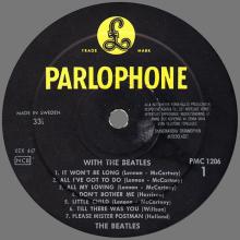 THE BEATLES DISCOGRAPHY SWEDEN 1963 11 22 WITH THE BEATLES - PMC 1206 - pic 1
