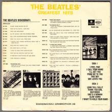 THE BEATLES DISCOGRAPHY SWEDEN 1965 04 01 THE BEATLES' GREATEST HITS - PMCS 306 - pic 2