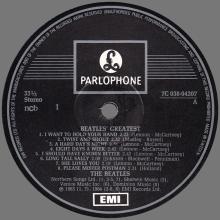 THE BEATLES DISCOGRAPHY SWEDEN 1979 10 08 BEATLES'  GREATEST - 7C 038-04207 - pic 1