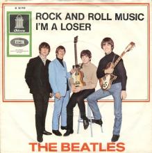 THE BEATLES DISCOGRAPHY SWITZERLAND - ODEON - O 22 915 - ROCK AND ROLL MUSIC ⁄ I'M A LOSER - GREEN LABEL - pic 1