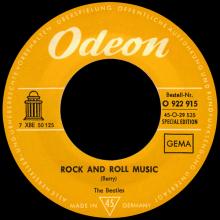 THE BEATLES DISCOGRAPHY SWITZERLAND - ODEON - O 22 915 - ROCK AND ROLL MUSIC ⁄ I'M A LOSER - ORANGE LABEL - pic 1