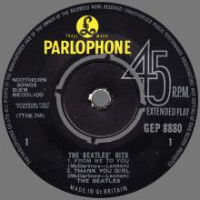 THE BEATLES DISCOGRAPHY UK - 1963 09 06 - THE BEATLES' HITS - GEP 8880 - B - PARLOPHONE - pic 3