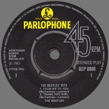 THE BEATLES DISCOGRAPHY UK - 1963 09 06 - THE BEATLES' HITS - GEP 8880 - K - EMI RECORDS - pic 3