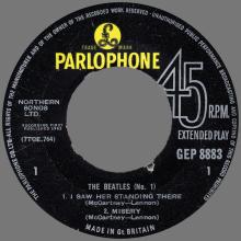 THE BEATLES DISCOGRAPHY UK - 1963 11 01 - THE BEATLES (No.1) - GEP 8883 - A - PARLOPHONE - pic 3