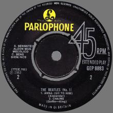 THE BEATLES DISCOGRAPHY UK - 1963 11 01 - THE BEATLES (No.1) - GEP 8883 - C - GRAMOPHONE - pic 4