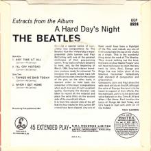 THE BEATLES DISCOGRAPHY UK - 1964 12 00 - EXTRACTS FROM THE ALBUM A HARD DAY'S NIGHT - GEP 8924 - k - EMI RECORDS - pic 2
