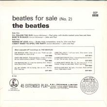 THE BEATLES DISCOGRAPHY UK - 1965 06 04 - BEATLES FOR SALE (No.2) - GEP 8938 - d - GRAMOPHONE - pic 2