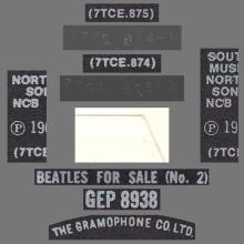 THE BEATLES DISCOGRAPHY UK - 1965 06 04 - BEATLES FOR SALE (No.2) - GEP 8938 - d - GRAMOPHONE - pic 5