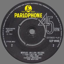 THE BEATLES DISCOGRAPHY UK - 1965 12 06 - THE BEATLES' GOLDEN DISCS (MILLION SELLERS) - GEP 8946 - a k - GRAMOPHONE  EMI RECORDS - pic 8