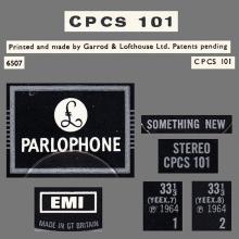 THE BEATLES DISCOGRAPHY UK 1964 07 20 SOMETHING NEW - CPCS 101 - Export 1970 - pic 5