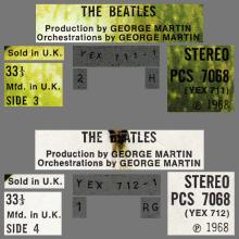 THE BEATLES DISCOGRAPHY UK 1968 11 22 THE BEATLES (WHITE  ALBUM) - PCS 7067 ⁄ PCS 7068 - A - B - pic 8