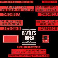 THE BEATLES DISCOGRAPHY UK 1976 01 30 THE BEATLES TAPES - DAVID WIGG INTERVIEWS - POLYDOR - 2683 068 - pic 9