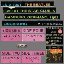 THE BEATLES DISCOGRAPHY UK 1977 04 08 THE BEATLES LIVE AT THE STAR-CLUB IN HAMBURG GERMANY 1962 - LS-2-7001 - (CANADA) - pic 1