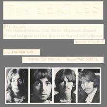 1979 01 16 THE BEATLES (WHITE ALBUM) - PCS 7067-8 - WHITE VINYL - pic 3