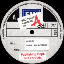 1980 10 13 THE BEATLES BALLADS - PCS 7214 - PROMO TESTPRESSING - pic 1