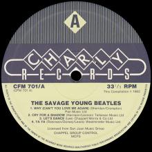 THE BEATLES DISCOGRAPHY UK 1982 00 00 - THE SAVAGE YOUNG BEATLES - CHARLY RECORDS - CFM 701 - 10 INCH - pic 3