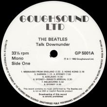 THE BEATLES DISCOGRAPHY UK 1982 05 01 THE BEATLES TALK DOWNUNDER - GOUGHSOUND - GP 5001 - pic 1