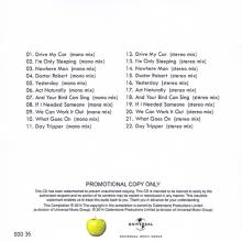 2014 01 20 - THE BEATLES U.S. ALBUMS -j-k-l-m - 50 YEARS OF GLOBE BEATLEMANIA - PROMO CDR - pic 5