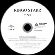 UK 2010 01 12 - RINGO STARR - Y NOT - WALK WITH YOU - PROMO CD - pic 1