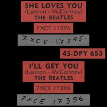 THE BEATLES FINLAND - 002 - 45-DPY 653 - SHE LOVES YOU ⁄ I'LL GET YOU - pic 2