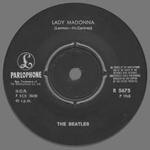 THE BEATLES FINLAND - 026 - A-B - R 5675 - LADY MADONNA ⁄ THE INNER LIGHT - pic 1