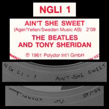 THE BEATLES FINLAND - 055 - NGLI 1 - AIN'T SHE SWEET - VIKING LINE - pic 1
