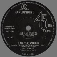 THE BEATLES FRANCE 45 - 1967 11 30 - SLEEVE 9 - FO 106 - R 5655 - HELLO, GOODBYE ⁄ I AM THE WALRUS - FRENCH EXPORT RECORD - pic 1