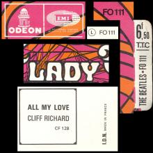 THE BEATLES FRANCE 45 - 1968 03 18 - SLEEVE B 1 - L FO 111 - LADY MADONNA ⁄ THE INNER LIGHT - I.D.N. - CF 128  - pic 1