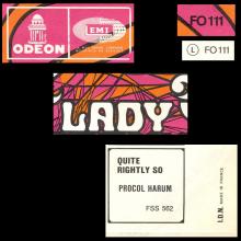 THE BEATLES FRANCE 45 - 1968 03 18 - SLEEVE C 1 - L FO 111 - LADY MADONNA ⁄ THE INNER LIGHT - FSS 562  - pic 1